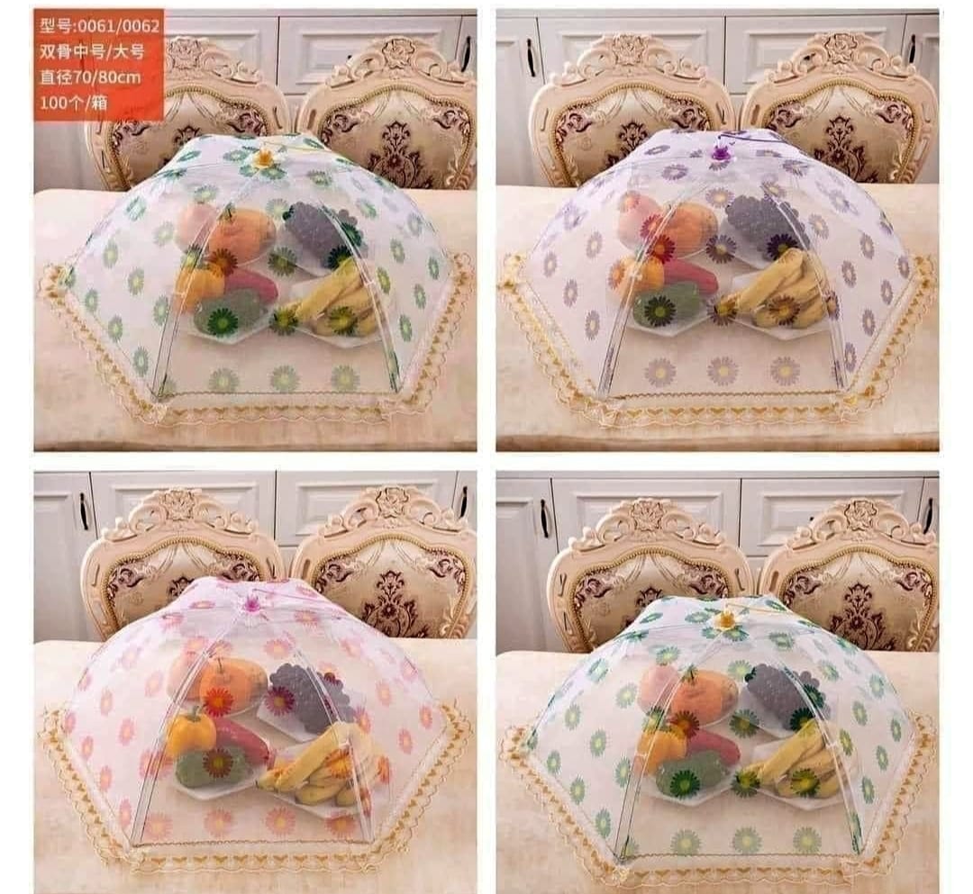 Picture of extra large Folding Food Cover  Pop-Up Food Mesh Cover  Tent Dome Net Umbrella  Anti Fly Mosquito Umbrella Kitchen Gadgets