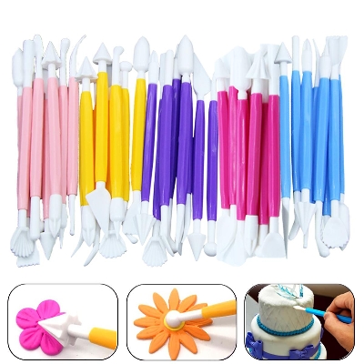 Picture of 8Pcs/Set Sugarcraft Cake Decorating Pen, Many Shape Mixed Modeling Plunger Cutter, Fondant Cookie Sculpture Baking Tool - Cake Decoration Tools