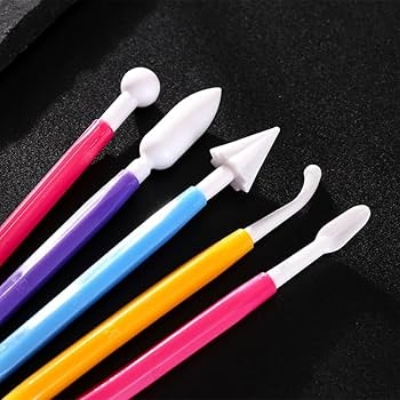 Picture of 8Pcs/Set Sugarcraft Cake Decorating Pen, Many Shape Mixed Modeling Plunger Cutter, Fondant Cookie Sculpture Baking Tool - Cake Decoration Tools