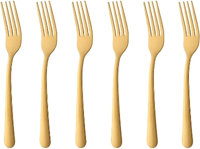 Picture of Newfangled - Stainless Steel Fork Spoon set Ceramic Desing With Plastic Handel ( 6 Pcs set) - Kitchen & Dining - Modern and Trendy