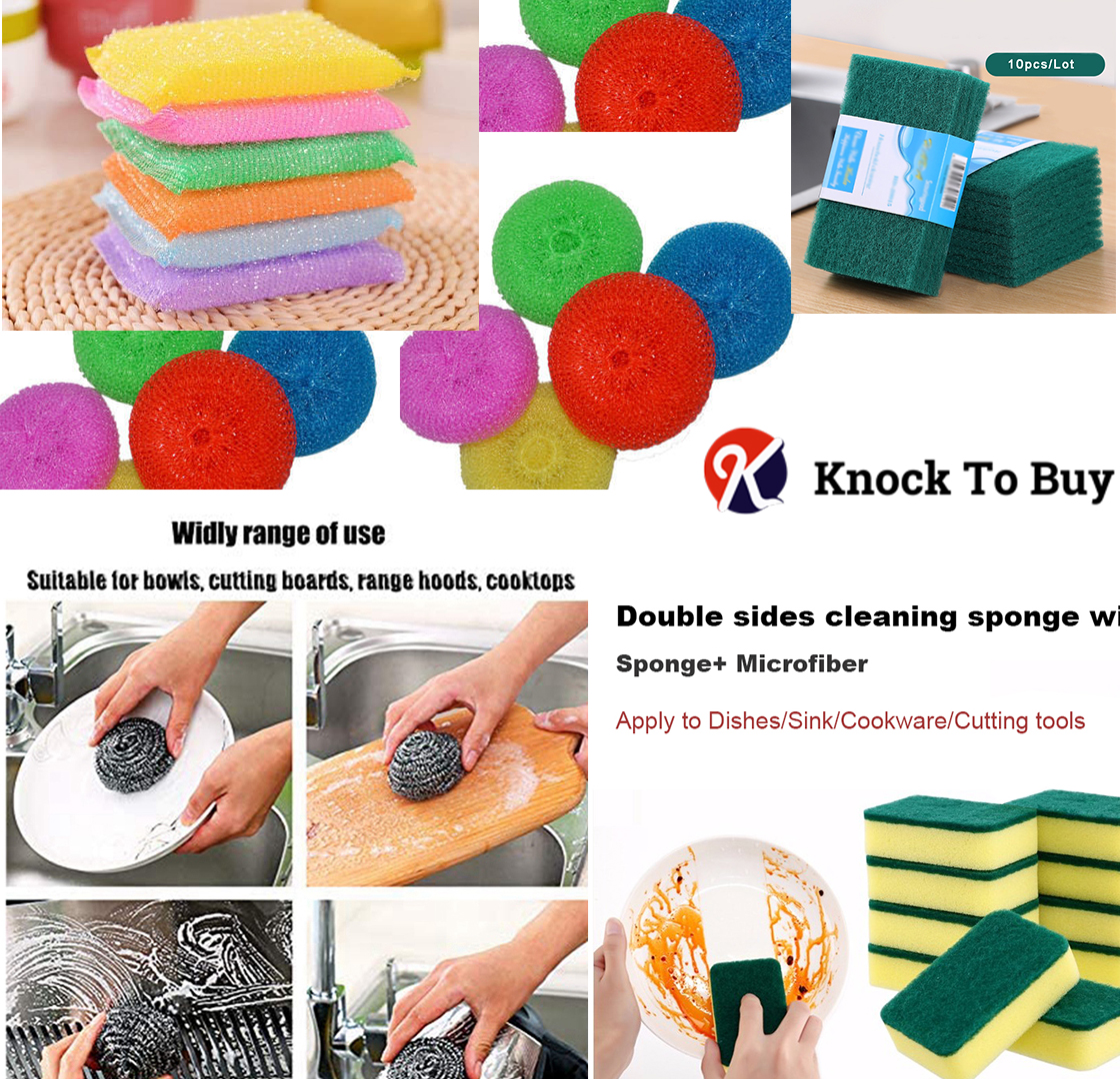 Picture of multitype round/net scruber/soft spoonge  dish wash scrubber - multicolor-color family - Laundry & Cleaning - Must Have