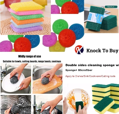 Picture of multitype round/net scruber/soft spoonge  dish wash scrubber - multicolor-color family - Laundry & Cleaning - Must Have