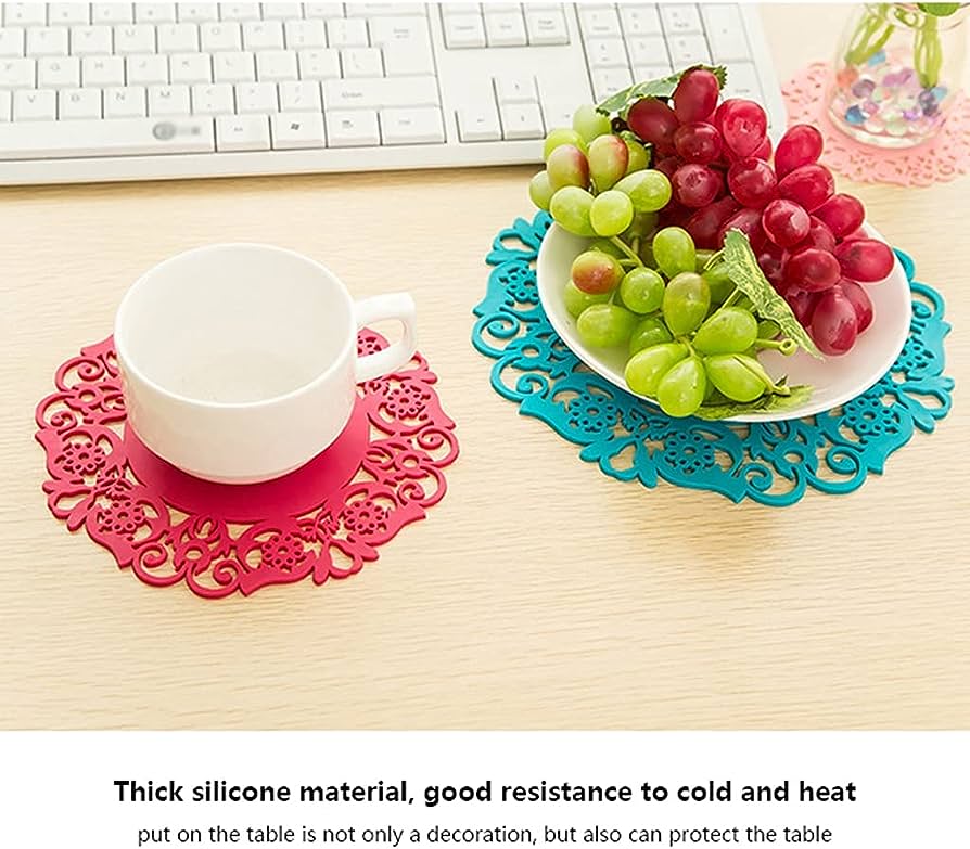 Picture of Round Non-Slip Heat Resistant Silicone Table Mat 1pcs (Multicolored