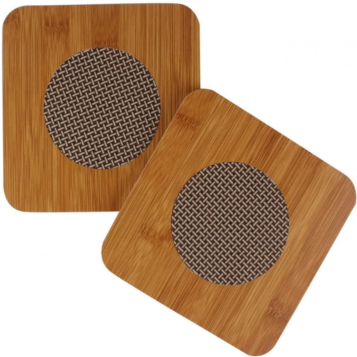 Picture of Square Shape Heating Insulation / Resistant Natural Bamboo Wooden Coaster Heat Pad