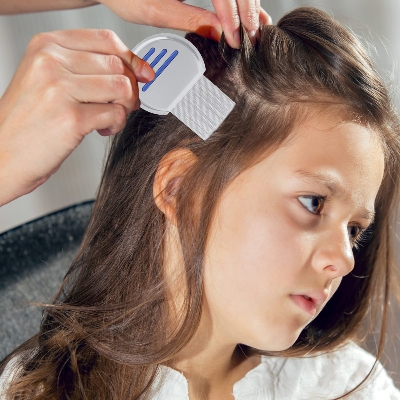 Picture of Lice and Nit Egg Free Treatment Professional Stainless Steel Lice Removal Comb - Hair Brush