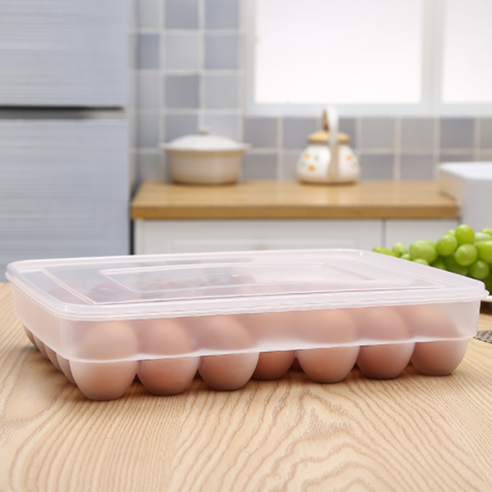 Picture of 24 grid Egg Storage Box Food Container Refrigerator Storage Box Household Kitchen Transparent Box Egg Box Rack egg organiser