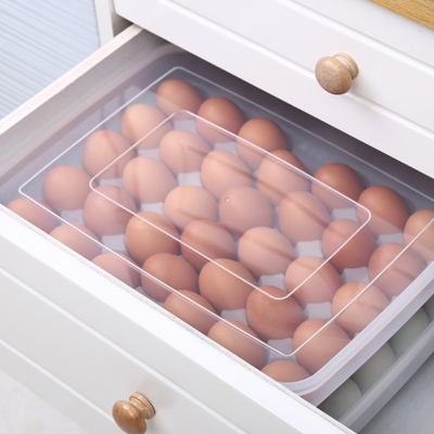 Picture of 24 grid Egg Storage Box Food Container Refrigerator Storage Box Household Kitchen Transparent Box Egg Box Rack egg organiser