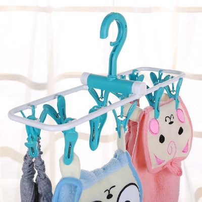 Picture of 12 pis folding cloth hanger baby cloth hanger cloth clip