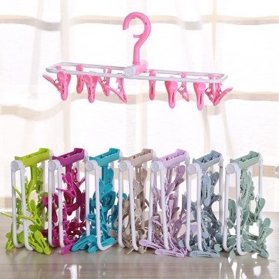 Picture of 12 pis folding cloth hanger baby cloth hanger cloth clip