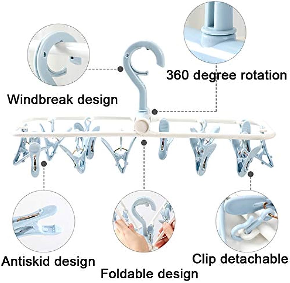 Picture of 12 pis folding cloth hanger baby cloth hanger cloth clip