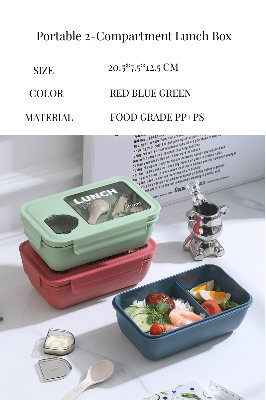 Picture of Portable Leak-Proof Lunch Box - 850ml Capacity, Eco-Friendly Design-Generous 850ml capacity-Comes in two parts - Minimalistic Sophistication