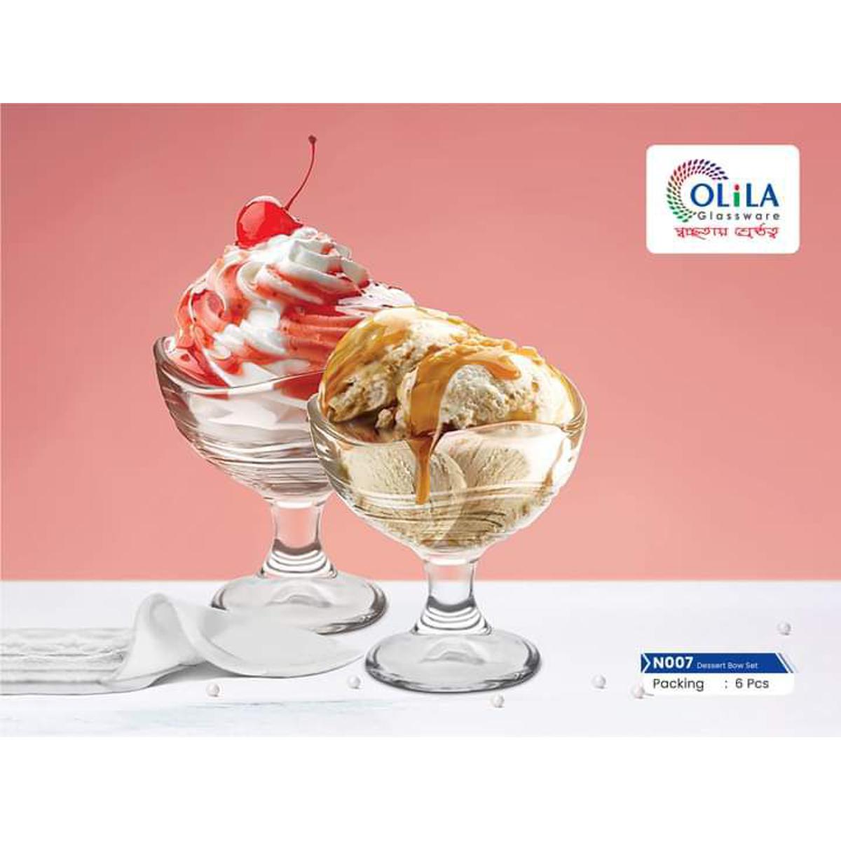 Picture of Crystal Glass Firni Set & Bati Set,Snack Bowl Set 6pcs -N007 Bati