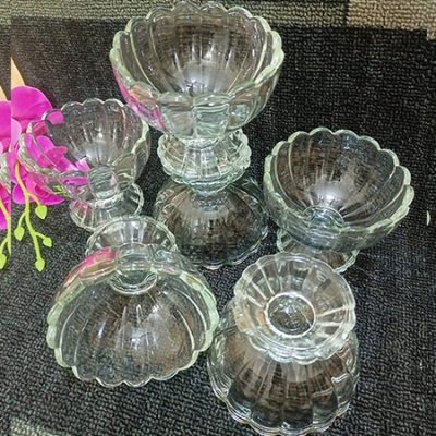 Picture of Crystal Glass Firni Set & Bati Set,Snack Bowl Set 6pcs -N007 Bati