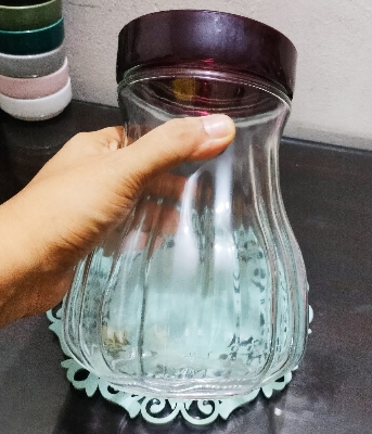 Picture of glass Blown 1500ml Storage Jars airtight jar Marco Storage Glass Jar 1500ml