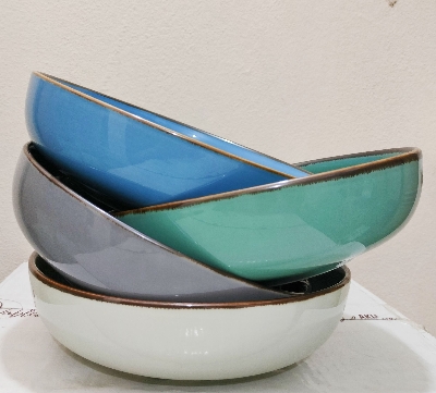 Picture of Ceramic pasta bowl  Porcelain  Dish Tableware Large Salad Bowls,  and Serving Bowls, Soup Bowl, 8.5 Inch Ceramic Pasta Plate