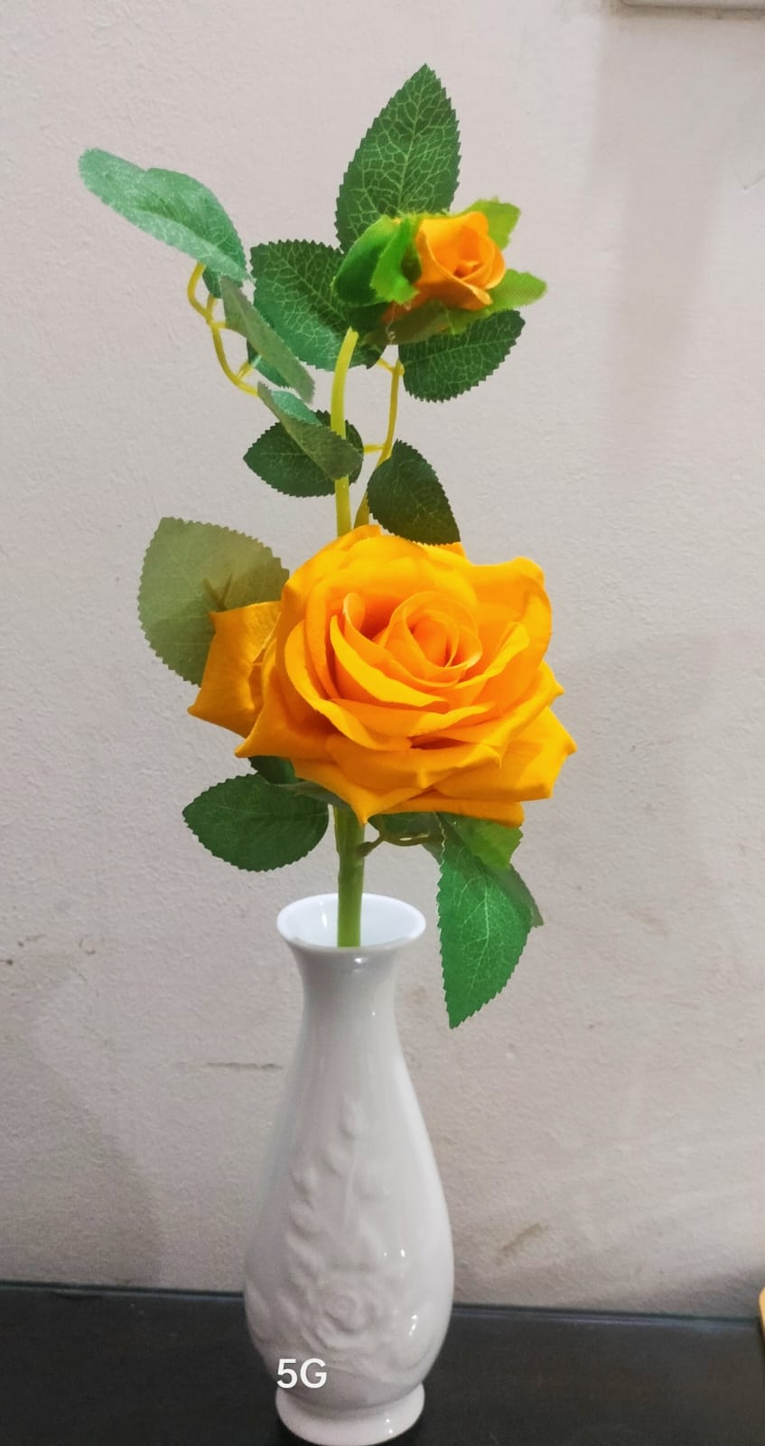 Picture of 8" ceramic flower vas with artifitial rose stick   Home Decoration Item - artificial flower