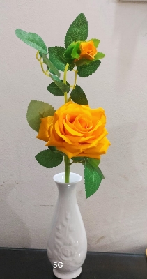 Picture of 8" ceramic flower vas with artifitial rose stick   Home Decoration Item - artificial flower