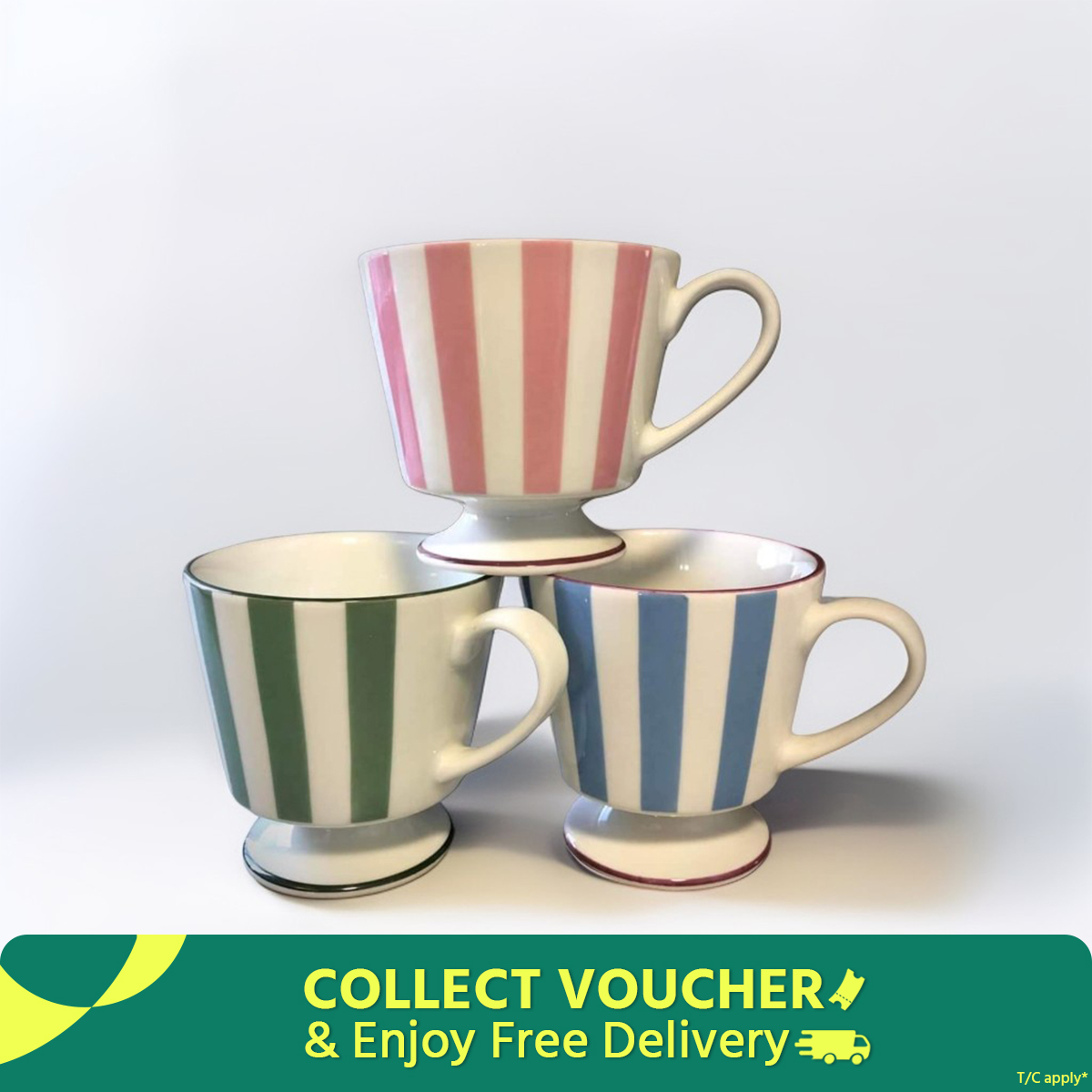 Picture of Footed porcelain mug