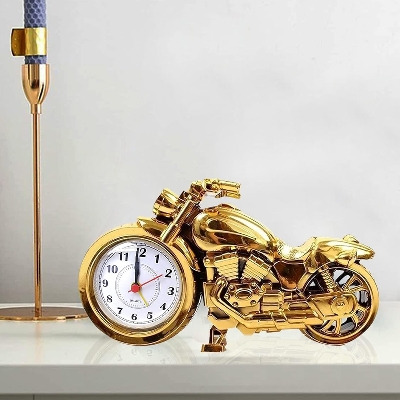 Picture of Cool Motorcycle Alarm Clock Model Fashion Retro Alarm Clock Personalized Desktop  Gift Friends