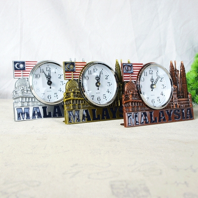 Picture of Silent Twin Tower Clock Vintage Desktop Timepiece for Home Decor Bedroom