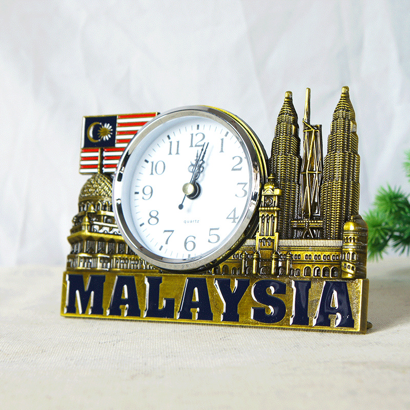 Picture of Silent Twin Tower Clock Vintage Desktop Timepiece for Home Decor Bedroom