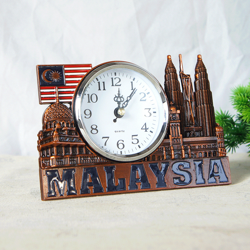 Picture of Silent Twin Tower Clock Vintage Desktop Timepiece for Home Decor Bedroom