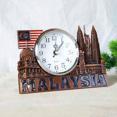Picture of Silent Twin Tower Clock Vintage Desktop Timepiece for Home Decor Bedroom