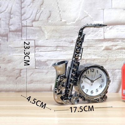 Picture of 1PC Saxophone Shaped Alarm Clock Creative Desktop Clocks For Household Decoration Table Clock Student Dormitory Alarm Clock