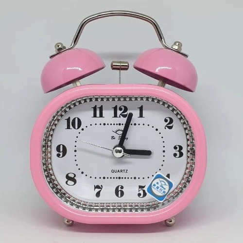 Picture of Small Analog Twin Bell Alarm Clock, Cute Triangle Shape with Backlight and Loud Alarm to Wake You Up