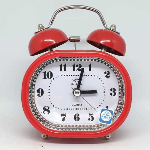 Picture of Small Analog Twin Bell Alarm Clock, Cute Triangle Shape with Backlight and Loud Alarm to Wake You Up
