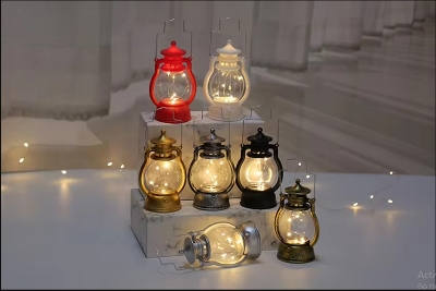 Picture of LED Vintage Lantern Battery Operated Lantern Outdoor Hanging Antique Lamp for Camping Garden Patio Home Thanksgiving Christmas