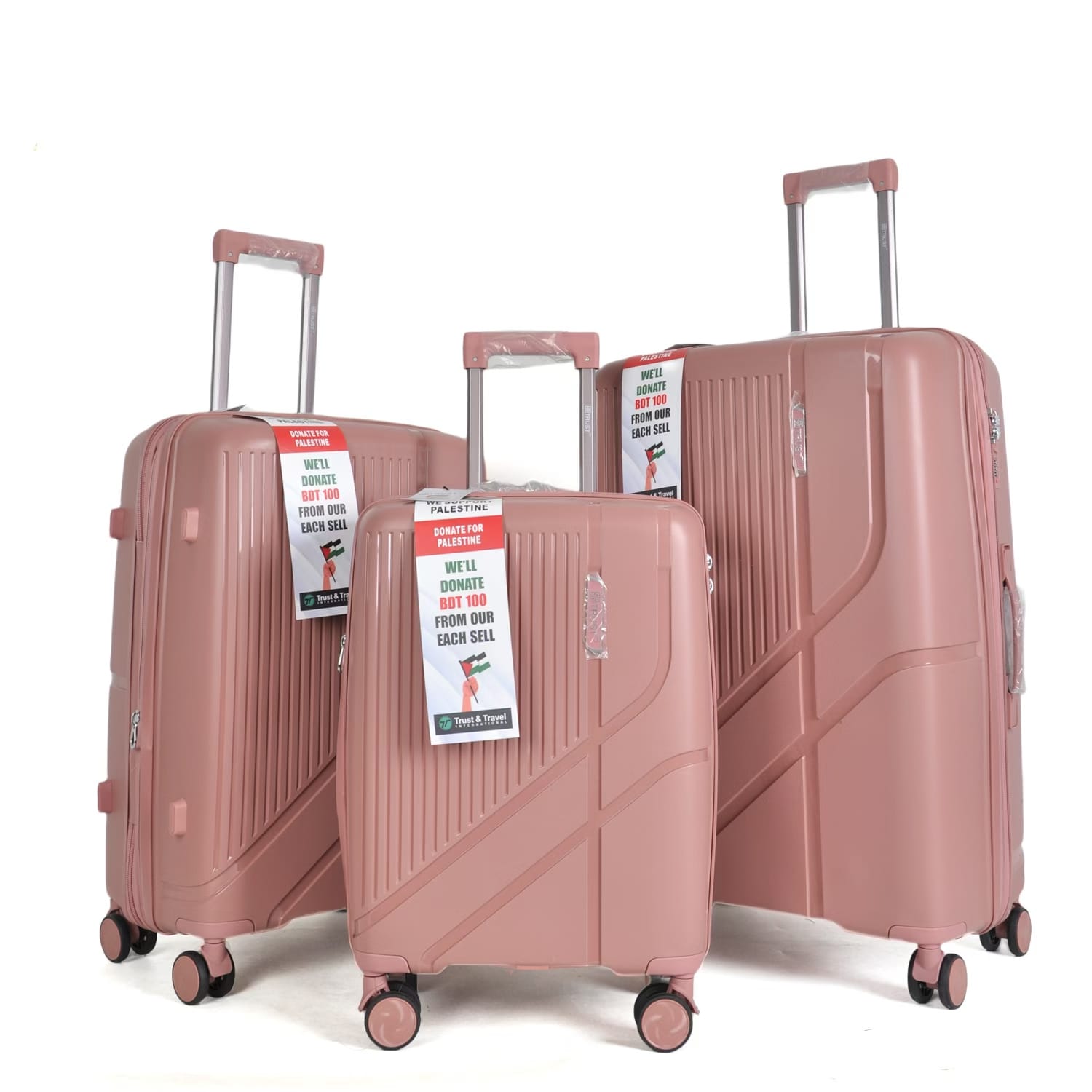 Picture of ADWARD POLO Exclusive Family Size TSA Lock Travel Trolley-012(Pink)