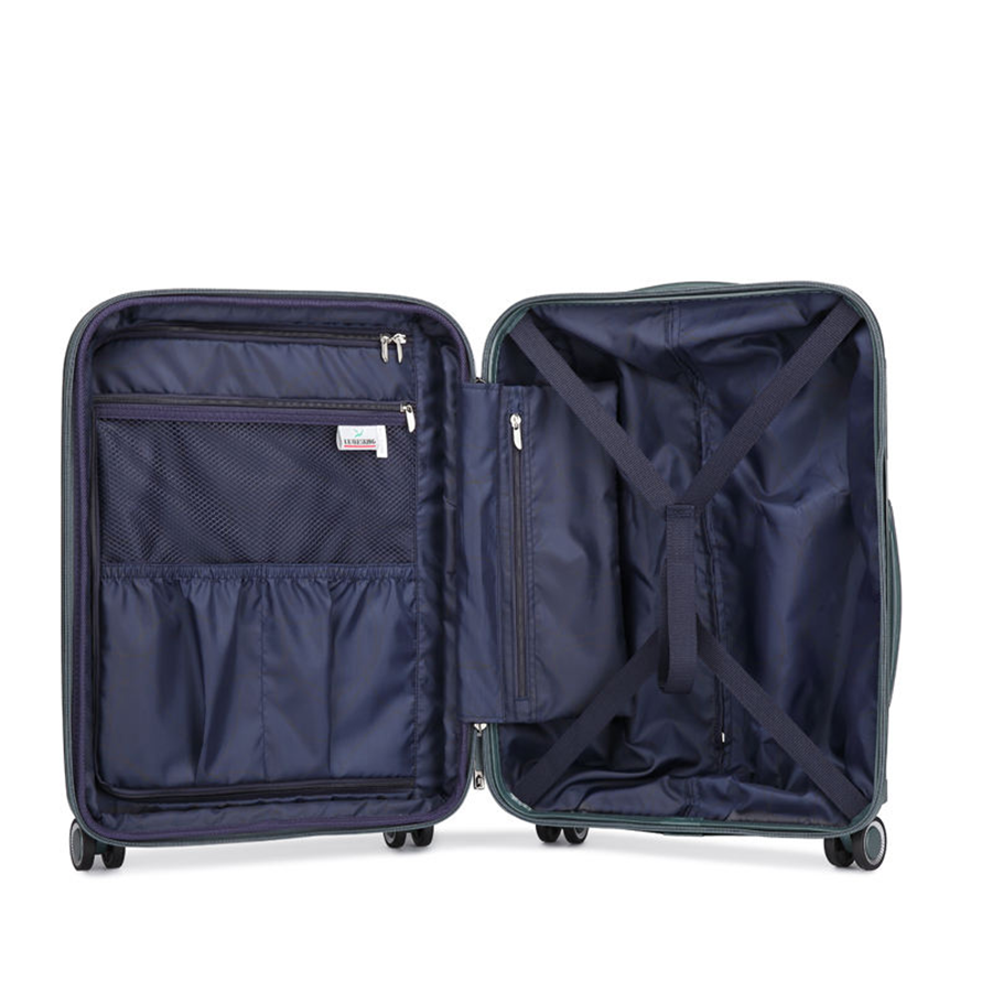 Picture of Leaves King  Family Size TSA Lock Travel Trolley Luggage-2008(Blue)