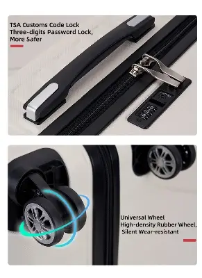 Picture of SMART POLO 4 Metal Corner Guard ABS+CP Hard-shell lightweight Family luggage (Grey)