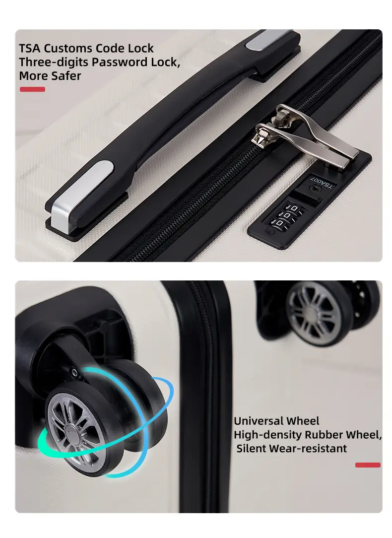 Picture of SMART POLO 4 Metal Corner Guard ABS+CP Hard-shell lightweight luggage(Black)