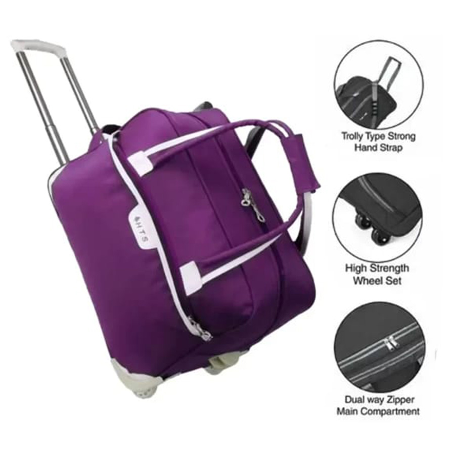 Picture of HTS Rolling Duffel Travel Trolley Bag(Purple)