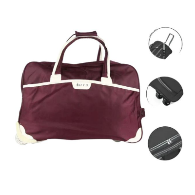 Picture of HTS Rolling Duffel Travel Trolley Bag(Coffee)