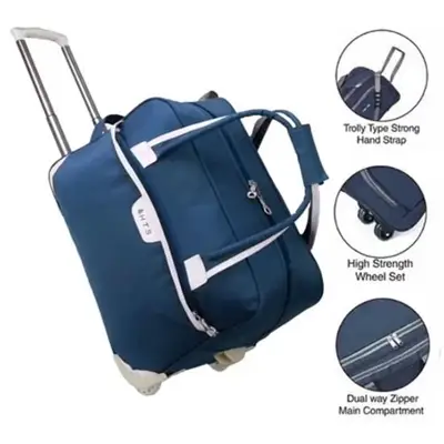 Picture of HTS Rolling Duffel Travel Trolley Bag(Blue)