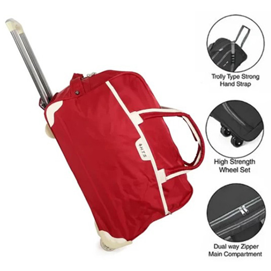 Picture of HTS Rolling Duffel Travel Trolley Bag(Red)