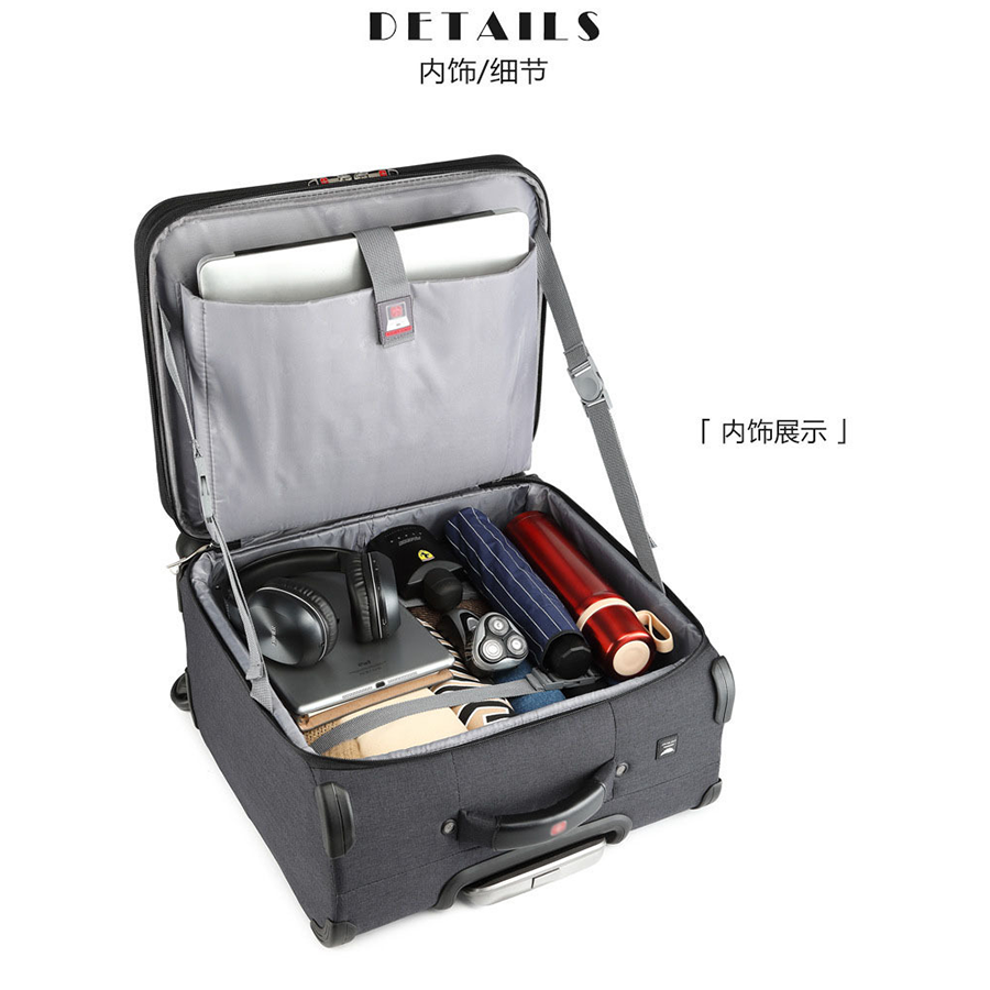 Picture of WGENER GONGZI 18inch Lightweight Cabin Crew Trolley Luggage-QH8076-16