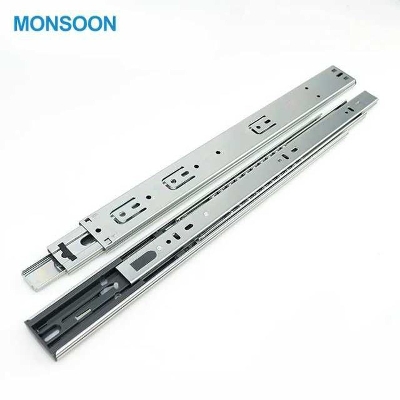 Picture of 18" SS 3Part Hydraulic Drawer Slider(set=2ps)Heavy Runners Ball Bearing Drawer Slides Rail Telescopic Metal Duty