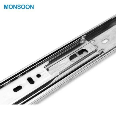 Picture of 8" SS 3Part Drawer Slider (1set=2ps)Heavy Runners Ball Bearing Drawer Slides Rail Telescopic Metal Duty-MHN
