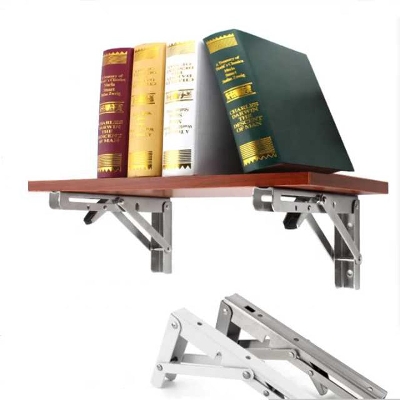 Picture of (2ps=1set) 20"Stainless steel Folding Shelf Bench Table Bracket Marine Grade 450kg Load Adjustable Triangle  Foldable  Support Bracket-MHN