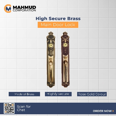 Picture of High Secure Brass Main Door Lock.