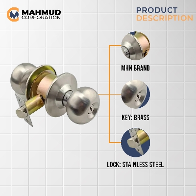 Picture of Stainless Steel Round/Mortise Lock,with brass key