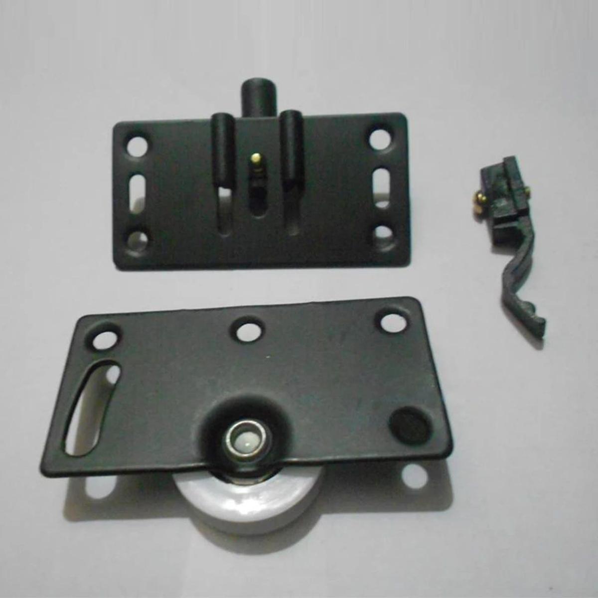 Picture of 2set=(2ps upper+2ps wheel) Sliding door fitting wardrobe sliding door pulley sleeve cabinet closet door moving wheel door roller