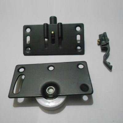 Picture of 2set=(2ps upper+2ps wheel) Sliding door fitting wardrobe sliding door pulley sleeve cabinet closet door moving wheel door roller