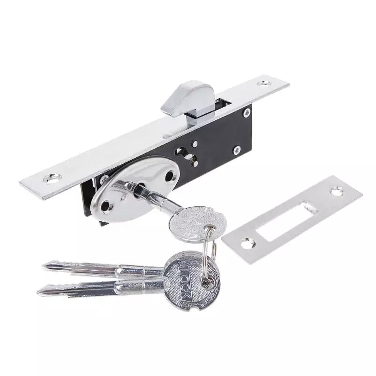 Picture of Home gate Sliding door single hook lock Stainless steel aluminum door lock hardware