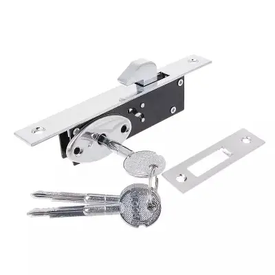 Picture of Home gate Sliding door single hook lock Stainless steel aluminum door lock hardware