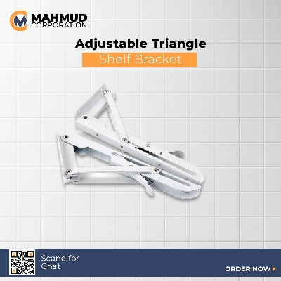 Picture of High Quality - 2ps 8 "Adjustable Triangle Foldable Table Support Shelf Brackets - Easy to Use And Maintain - Reliable and Durable